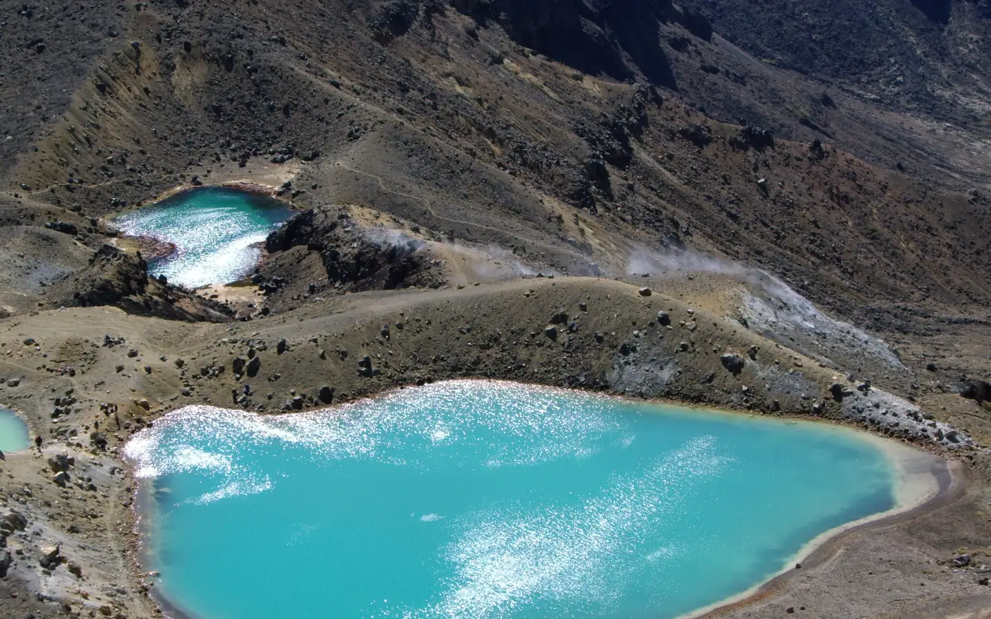 Emerald Lakes on the Tongariro Alpine Crossing