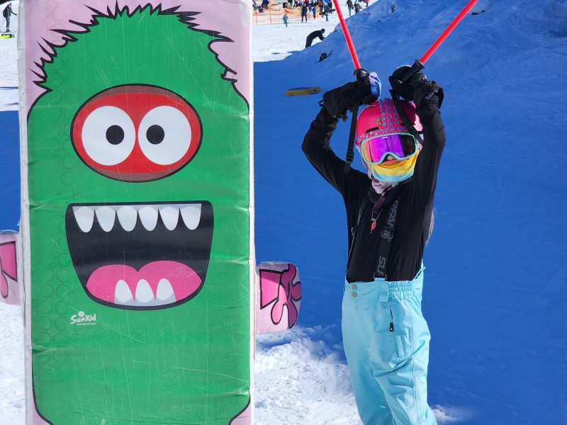 Kids have fun on the snow